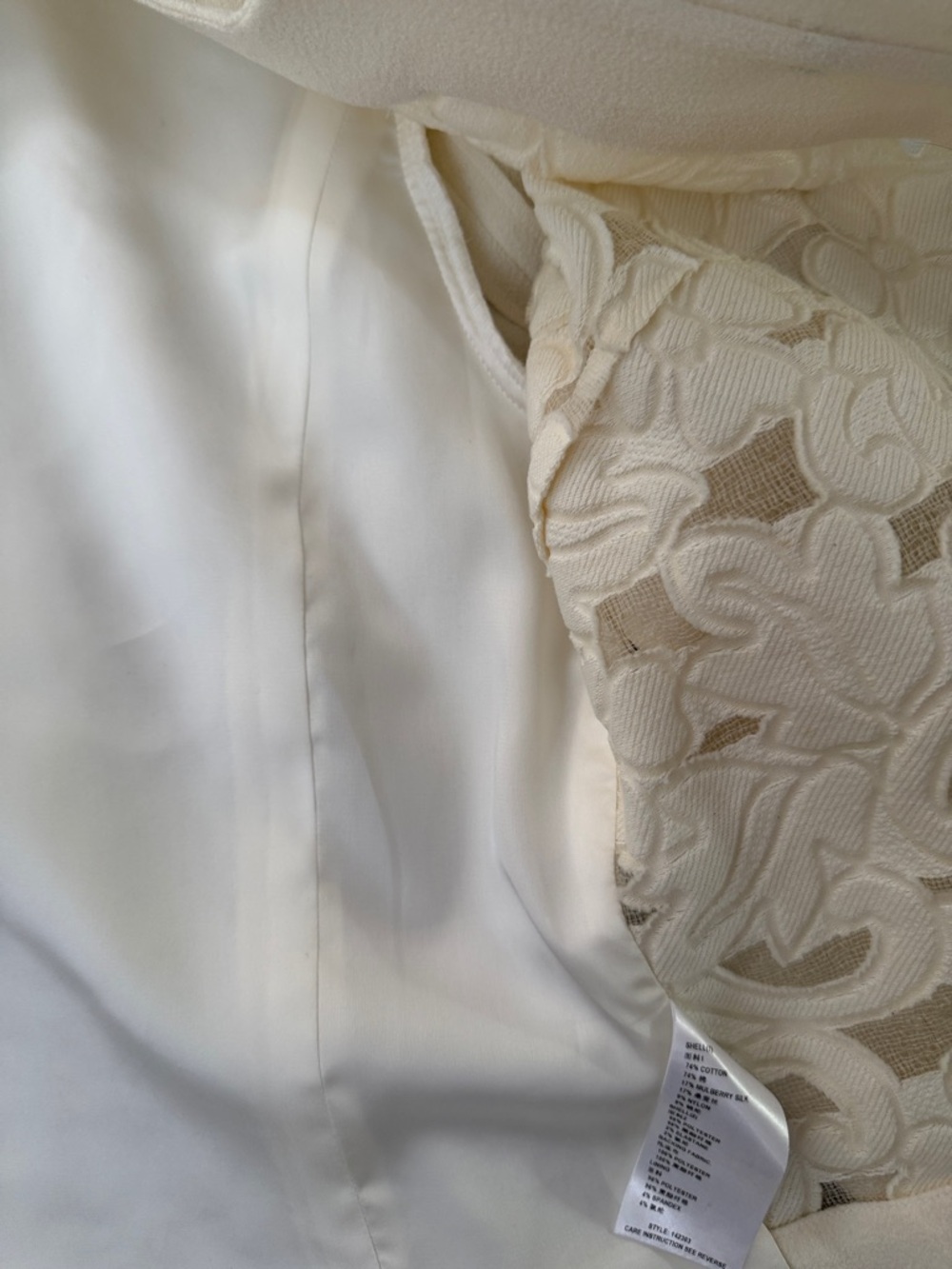Episode Women's Cream Embroidered Lace Jacket - Picture 7 of 12